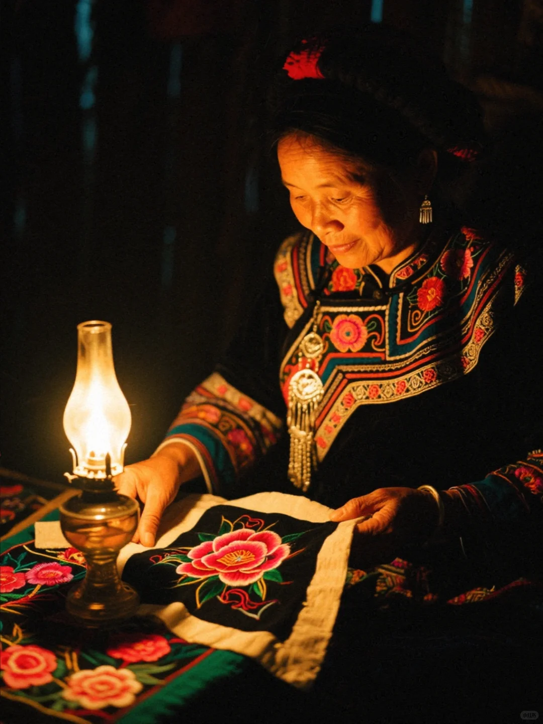 在油灯下沉睡千年的秘密，被一针一线唤醒
